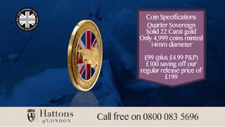 Hattons of London  The 2018 Defence of Our Skies Quarter Sovereign [upl. by Earissed]