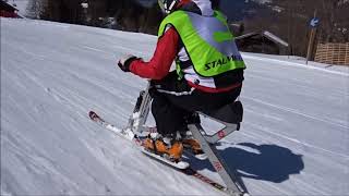 Skibob Schule mit ROCKY BERG Snowbike  Skibike Wintersport [upl. by Igic717]