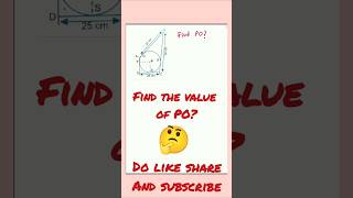 Find the value of PO radius of the circumscribed circle with the help of tangent [upl. by Omle]