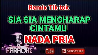 Dj Remix Tiktok Sia Sia Mengharap Cintamu  Gustrian Geno KARAOKE Nada PRIA [upl. by Judas868]