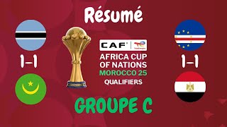 Botswana VS Mauritanie  CapVert VS Egypte  Qualification Can 2025 Journée 5 [upl. by Becht938]