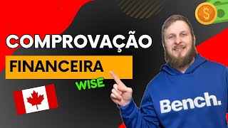 Comprovação Financeira Visto Canadá Extratos e Conversão de Moeda Wise [upl. by Nore]