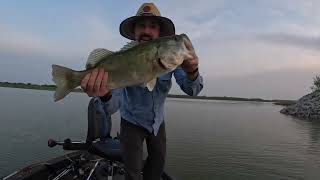 Bass Fishing Choke Canyon Texas 5 lb [upl. by Iliram927]