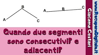 05 segmenti consecutivi e adiacenti [upl. by Waltner]