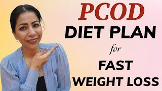 PCOD Diet Plan For Fast Weight Loss In Hindi  How To Lose Weight Fast With PCODPCOS  Fat to Fab [upl. by Ayanahs]