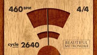 460 BPM 4 4 Wood Metronome HD [upl. by Studley92]