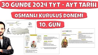 30 GÜNDE YKS TARİH KAMPI TYT AYT 10 Gün Osmanlı Kuruluş Dönemi 1 osmanlı ayttarih [upl. by Itak655]