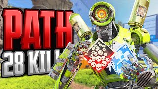 AMAZING Pathfinder 28 KILLS and 6556 Damage Apex Legends Gameplay [upl. by Fanni564]