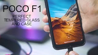 Poco F1 Perfect Tempered Glass  Case Combo [upl. by Erialcyram]