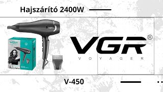 VGR Prof Hajszárító Professional Salon Hair Dryer 20002400W V450 [upl. by Bland]