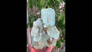 Aquamarine Crystals with Muscovite Mica from Pakistan [upl. by Amles107]