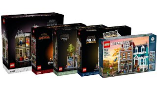 All LEGO Icons Modular Buildings released between 2019  2023 CompilationCollection Speed Build [upl. by Gustavus]