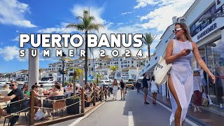 Puerto Banus Marbella Spain Luxurious Vibes Summer 2024 June Update Costa del Sol  Málaga 4K [upl. by Rusel]