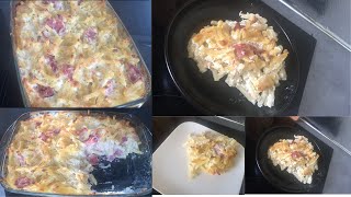 FAIRE LES PATES AU FOURGRATIN DES PATES AU JAMBONPATES JAMBON A LA CREME FRAICHE [upl. by Clotilda]