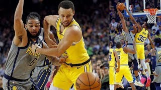 Durant Stuffs Turners Dunk Warriors Dominate Pacers 201819 NBA Season [upl. by Gwenora]