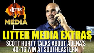 Litter Media Extras Adenas Scott Hurtt talks about his Warriors 4016 win at Southeastern Friday [upl. by Akina]