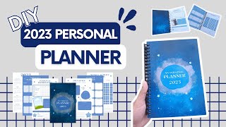 How to Make Your Own 2023 Personal Planner  DIY Planner with FREE TEMPLATE using Canva [upl. by Coffin]