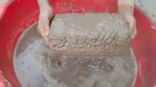 soft crunchy huge blocks crumbing in water tub 🤤🤤 [upl. by Eesdnil]