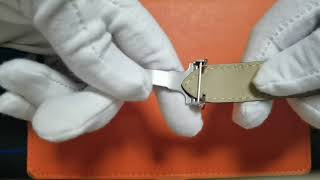 how to install Cartier quickswitch strap with buckle  DRWATCHSTRAP [upl. by Ecinad]