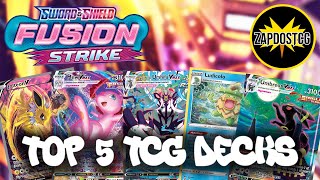 Top 5 BEST Pokemon TCG Decks To Play Right Now  DECKLISTS Fusion Strike Meta [upl. by Stephanie]