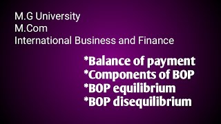 Balance of payment BOPbalanceofpaymentmguniversity malayalam [upl. by Yttiy605]