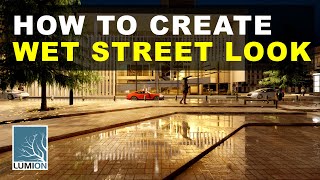 How to create wet street look  Lumion 11 Tutorial  Arch Viz Life [upl. by Seuguh]