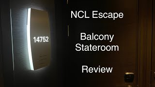 NCL Escape Balcony roomtour amp review 14752 Dec 2021 [upl. by Akimehs]