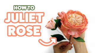 How to Make a Felt Flower Juliet Rose  DIY Easy Juliet Rose Felt Flower [upl. by Neona905]