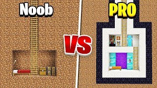 Minecraft  NOOB VS PRO Secret Base in Minecraft [upl. by Toffic]