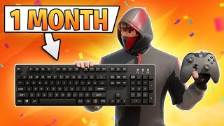 My 1 MONTH Controller To Keyboard And Mouse Progression Fortnite [upl. by Adnaluoy380]