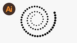 How to Create a Dotted Spiral in Illustrator [upl. by Neelyam]