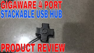 ✅ How To Use Gigaware 4 Port Stackable USB HUB Review [upl. by Bobette108]