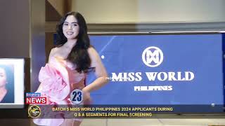 Batch 5 MISS WORLD PHILIPPINES 2024 Final Screning QampA Segment [upl. by Adnalohs]