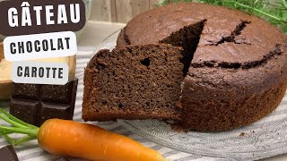 Recette gâteau au chocolat sans beurre sans huile et à la CAROTTE  Très léger [upl. by Joanne]