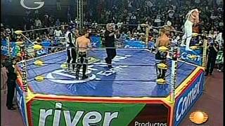 AAA El Mesías La Parka Jack Evans vs Electroshock Silver King Teddy Hart 20090617 [upl. by Skipp]