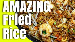 Amazing Shrimp Fried Rice  Chinese Takeout Recipe  Quick  Easy [upl. by Irakab]