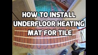 Install Heating Mat for Tile [upl. by Nyrrek]