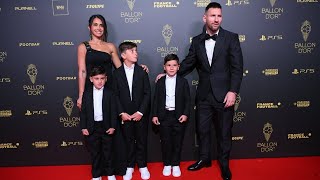 Siempre ellos así llegó la familia Messi al Balón de Oro 2023 [upl. by Billmyre222]