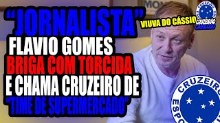 JORNALISTA VIÚVA DO CÁSSIO BRIGA COM TORCEDORES E OFENDE O CRUZEIRO [upl. by Sontich]