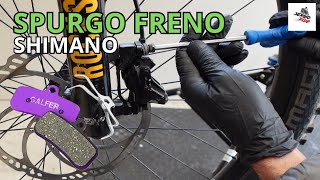 SPURGO FRENI SHIMANO E CAMBIO PASTIGLIE MTB [upl. by Neelia380]