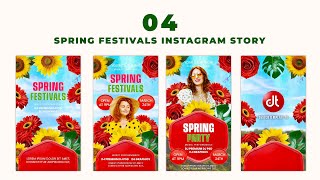 Floral Spring Festival Invitation Instagram Story [upl. by Lucic335]