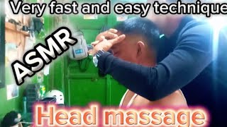 PHILIPPINE BARBER ASMR  105 HOW WAS TO DO HEAD MASSAGE PROPERLY VERY FAST AND EASY TECHNIQUE [upl. by Palmer233]