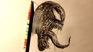 ASMR  Pencil Drawing 157  Venom Request [upl. by Norene]