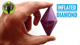 INFLATED DIAMOND  DIY Origami Tutorial by Paper Folds ❤️ [upl. by Tega]