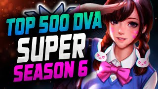 SUPER RANK 32 DVA GAMEPLAY  OVERWATCH 2 SEASON 6 TOP 500 [upl. by Yenittirb]