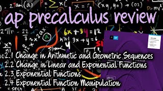 AP Precalculus Review on Sections 21 22 23 and 24 Reteaching and Test Practice Problems [upl. by Cassil]