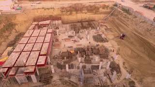 New Upcoming ISKCON temple at DWARKA  Aerial View temple progress  December 2017 [upl. by Aleakim]