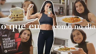 O QUE EU COMO NUM DIA PARA DEFINIR E GANHAR MASSA MUSCULAR COM DIETA bem realzão  Vanessa Lino [upl. by Ojyram]