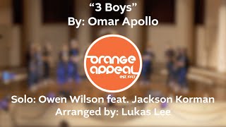 3 Boys Omar Apollo A Cappella Cover  2024 Fall Spooktacular [upl. by Shirley]