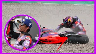 Jorge Martins Crash and Alex Marquez Reacts to Jorge Martins Crash  highlights [upl. by Vernier]